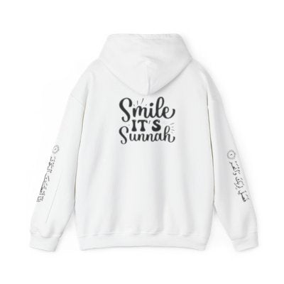 Smile It's Sunnah Hoodie | Islamic Calligraphy Sleeve Design