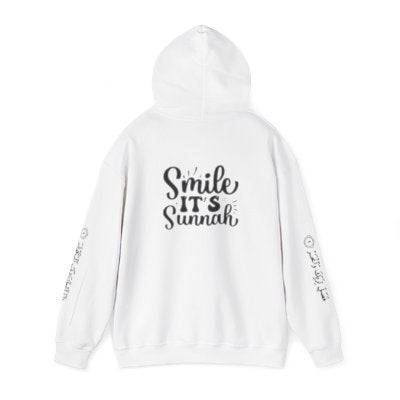 Smile It's Sunnah Hoodie | Islamic Calligraphy Sleeve Design